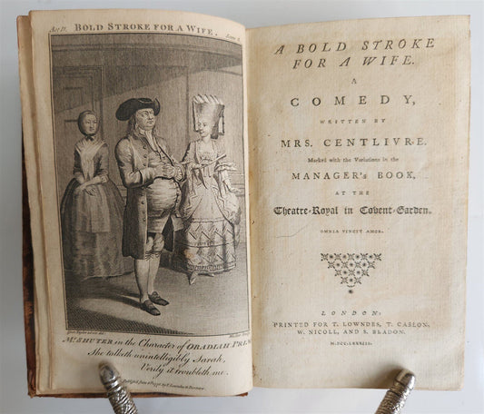 1780s BRITISH THEATRE PLAYS COMEDIES antique in ENGLISH illustrated THEATER