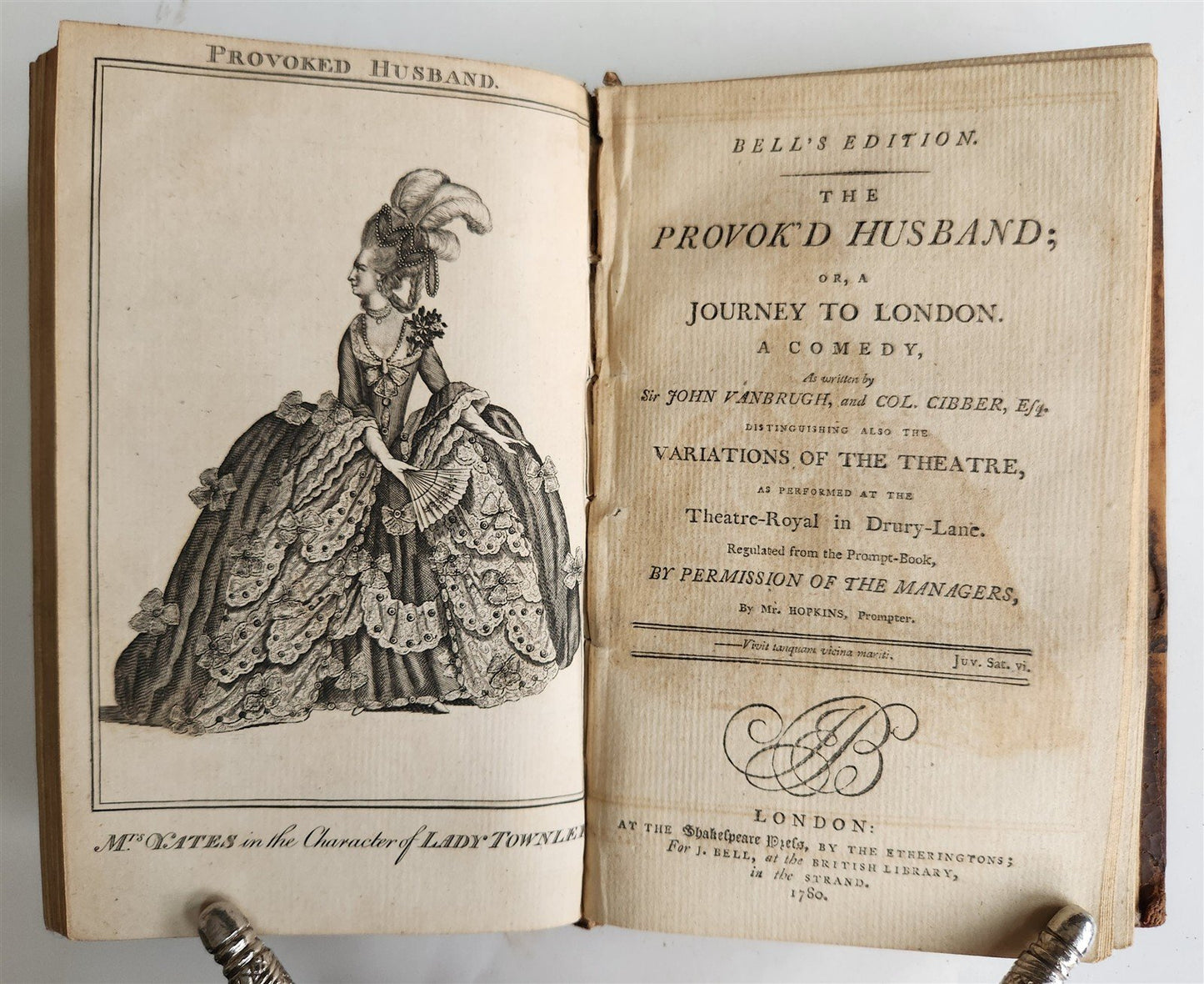 1780s BRITISH THEATRE PLAYS COMEDIES antique in ENGLISH illustrated THEATER