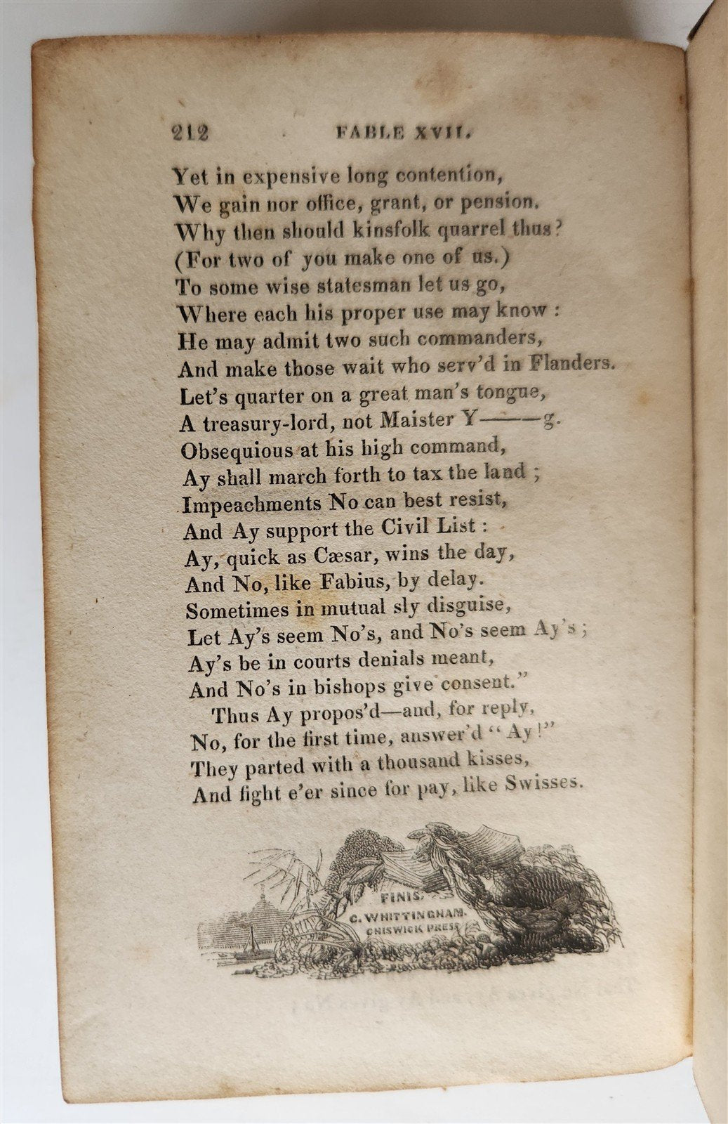 1820 FABLES by JOHN GAY antique in ENGLISH illustrated
