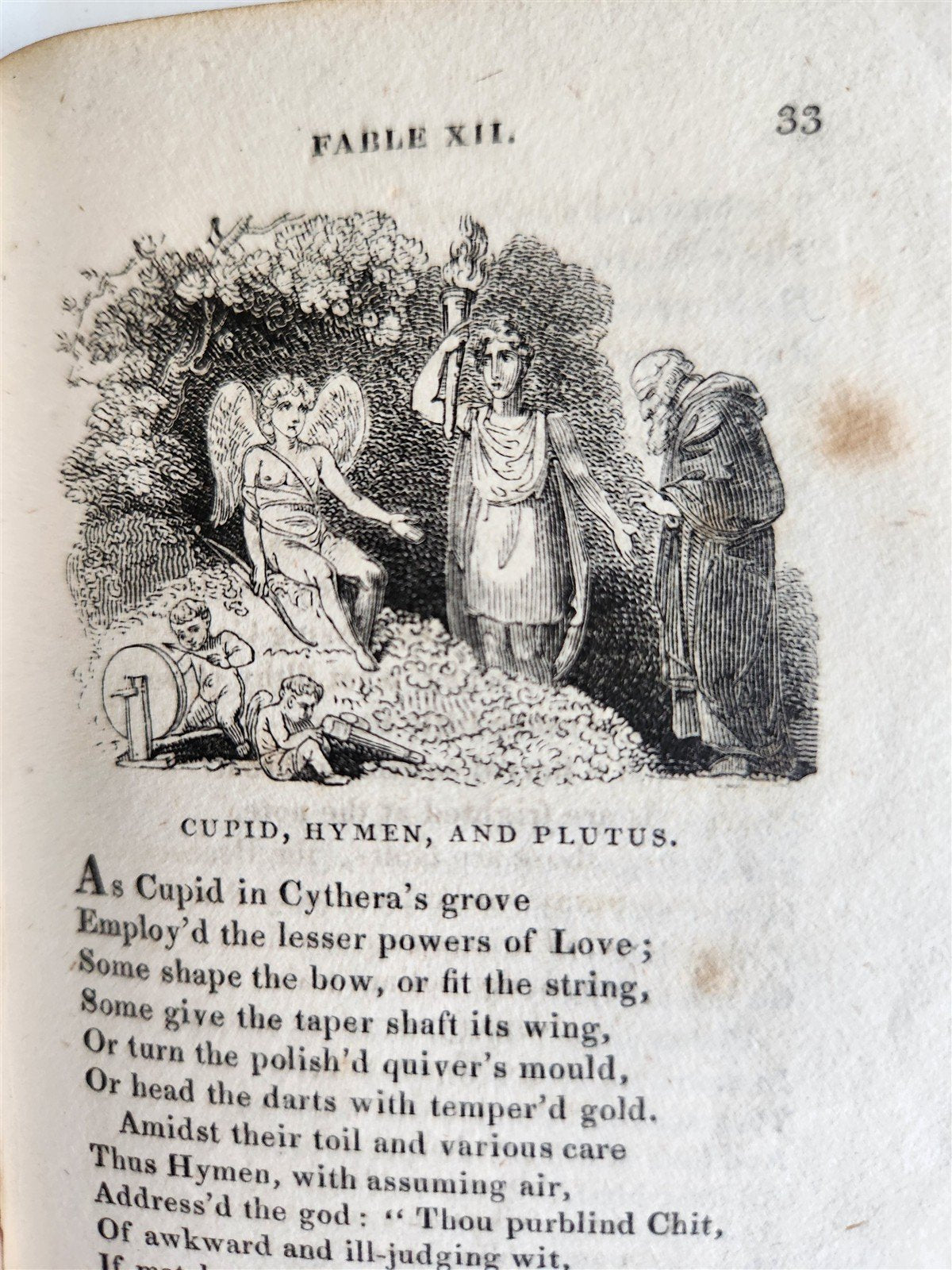 1820 FABLES by JOHN GAY antique in ENGLISH illustrated