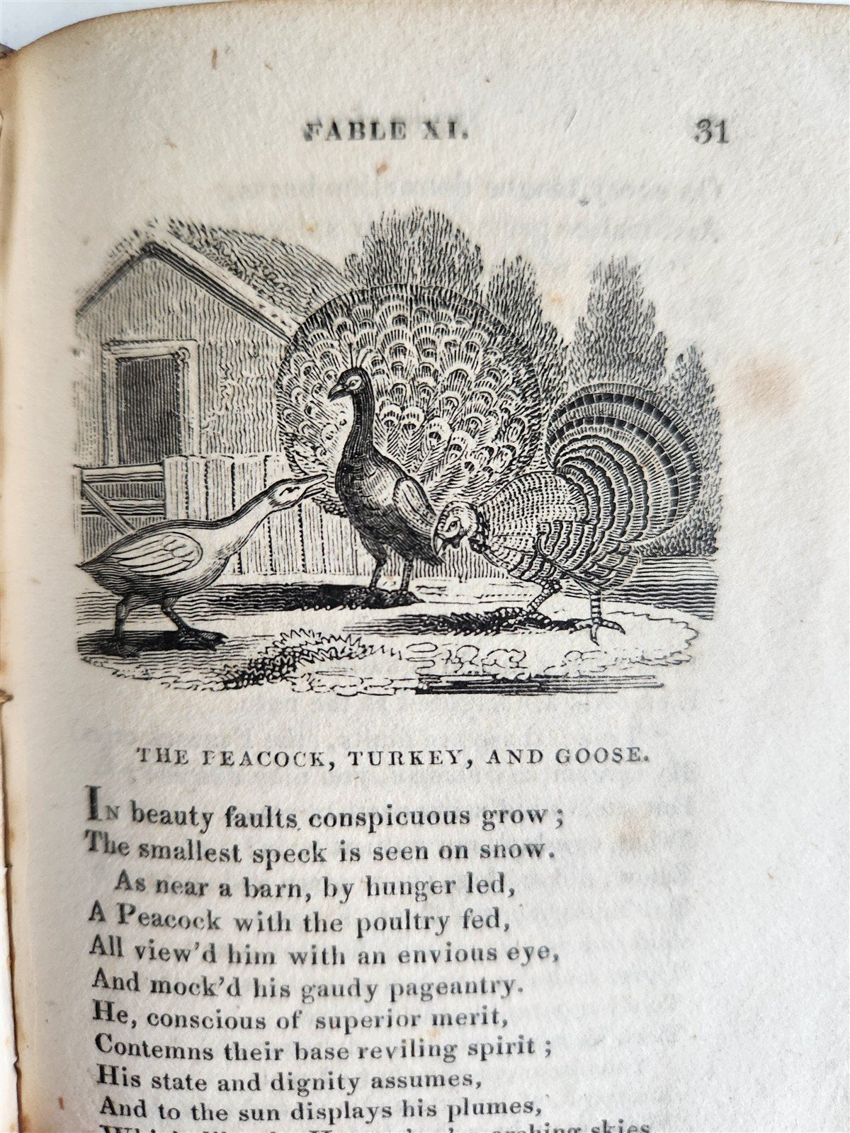 1820 FABLES by JOHN GAY antique in ENGLISH illustrated