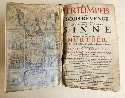1657 Triumphs of Gods Revenge Against Crying by REYNOLDS ANTIQUE ILLUSTRATED