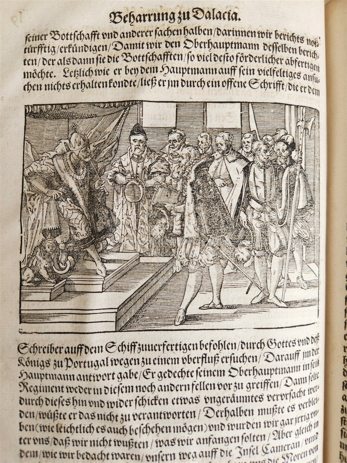 1576 ILLUSTRATED CHRONICLE pigskin bound folio ANTIQUE history & travel 15th C.