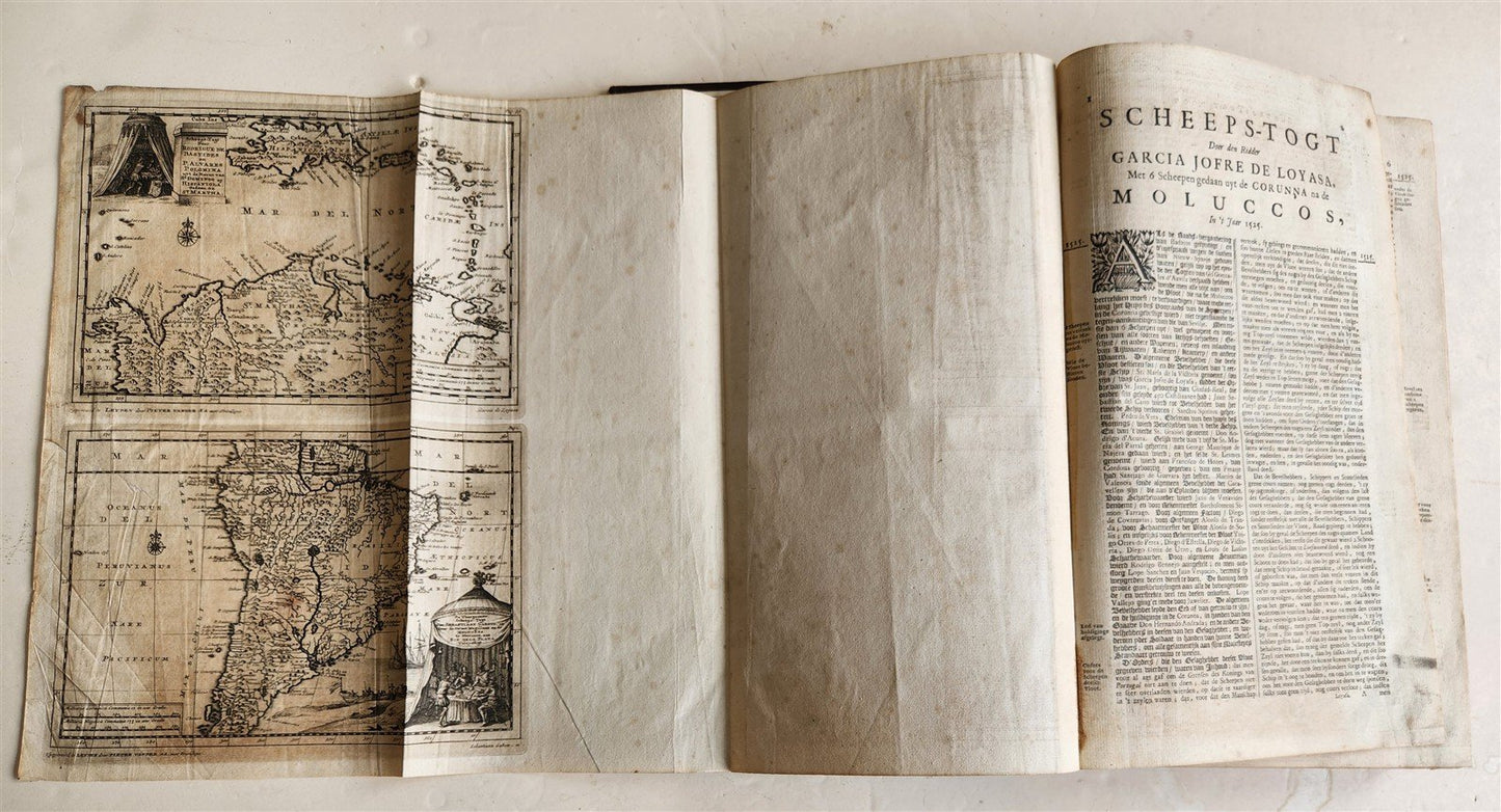1700s ILLUSTRATED WEST INDIES MEXICO CORTES HISTORY ANTIQUE folio