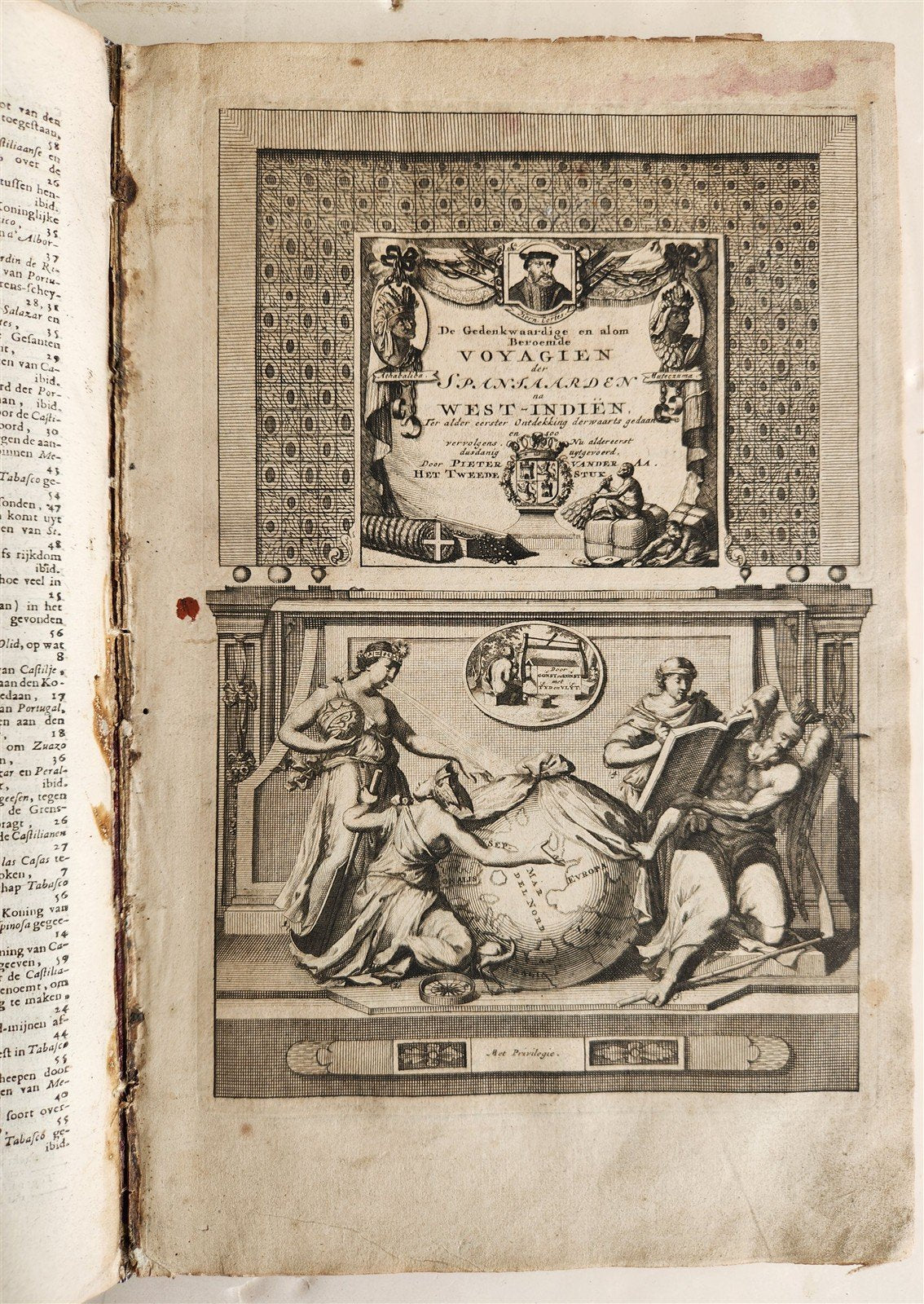 1700s ILLUSTRATED WEST INDIES MEXICO CORTES HISTORY ANTIQUE folio