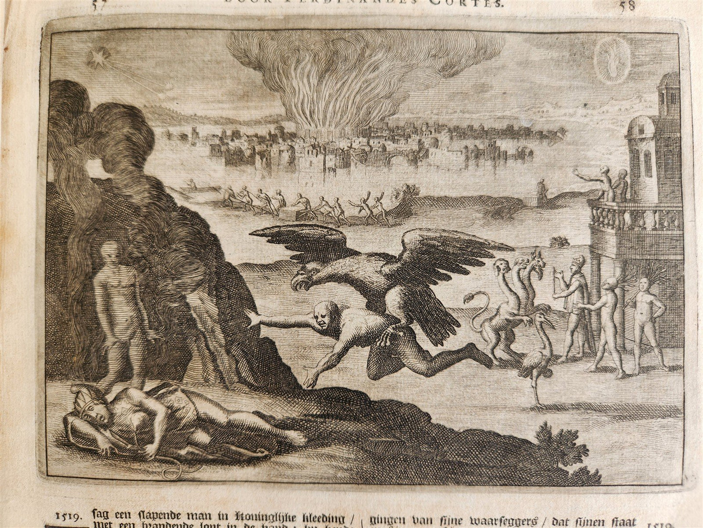 1700s ILLUSTRATED WEST INDIES MEXICO CORTES HISTORY ANTIQUE folio