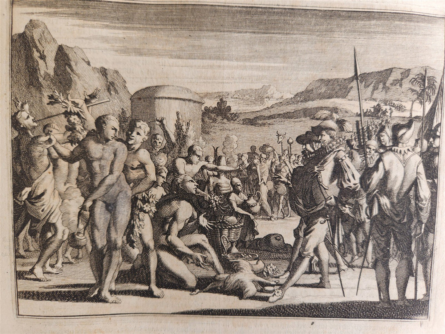 1700s ILLUSTRATED WEST INDIES MEXICO CORTES HISTORY ANTIQUE folio