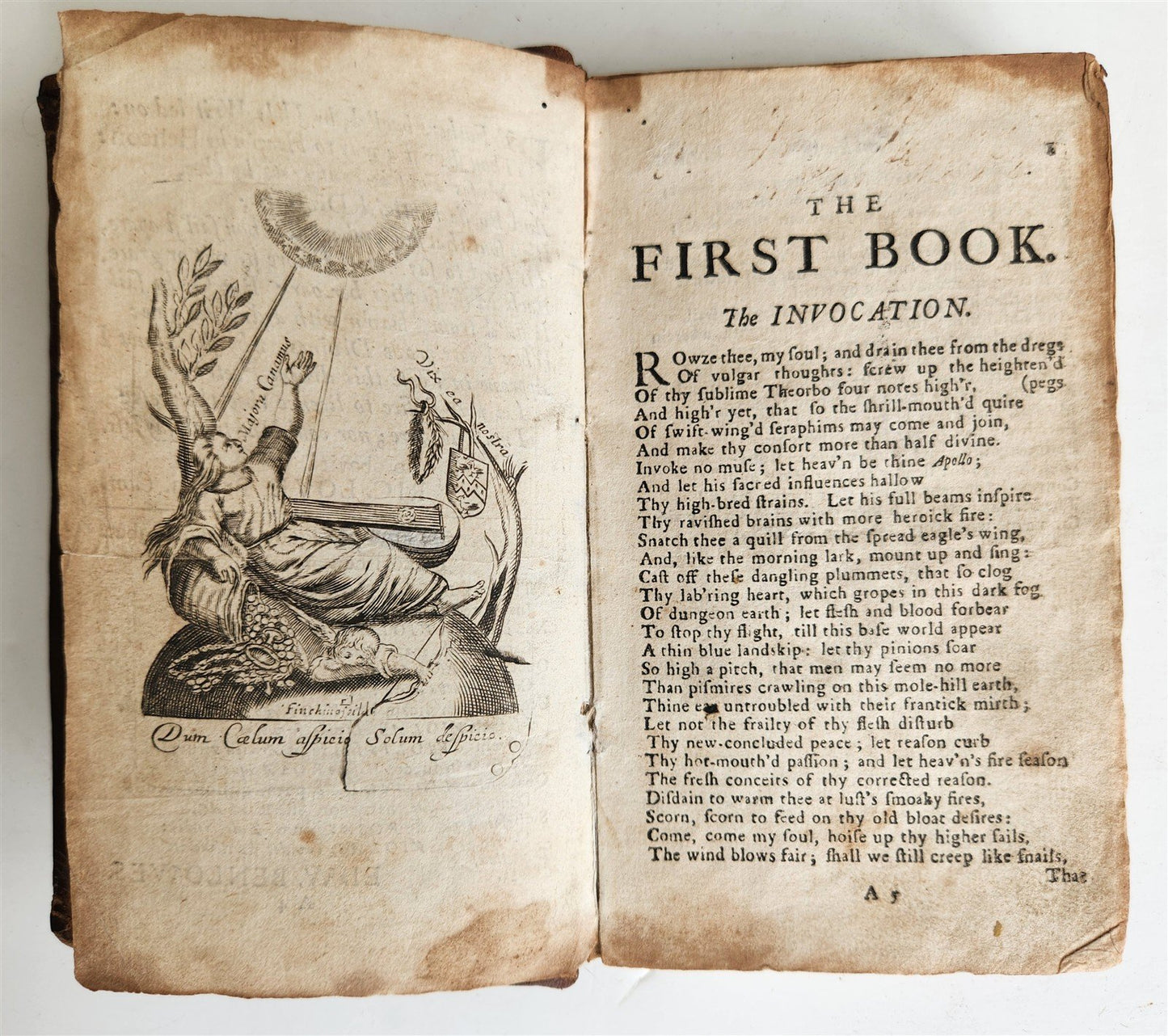 1634 ILLUSTRATED EMBLEM BOOK by Francis Quarles ANTIQUE in ENGLISH