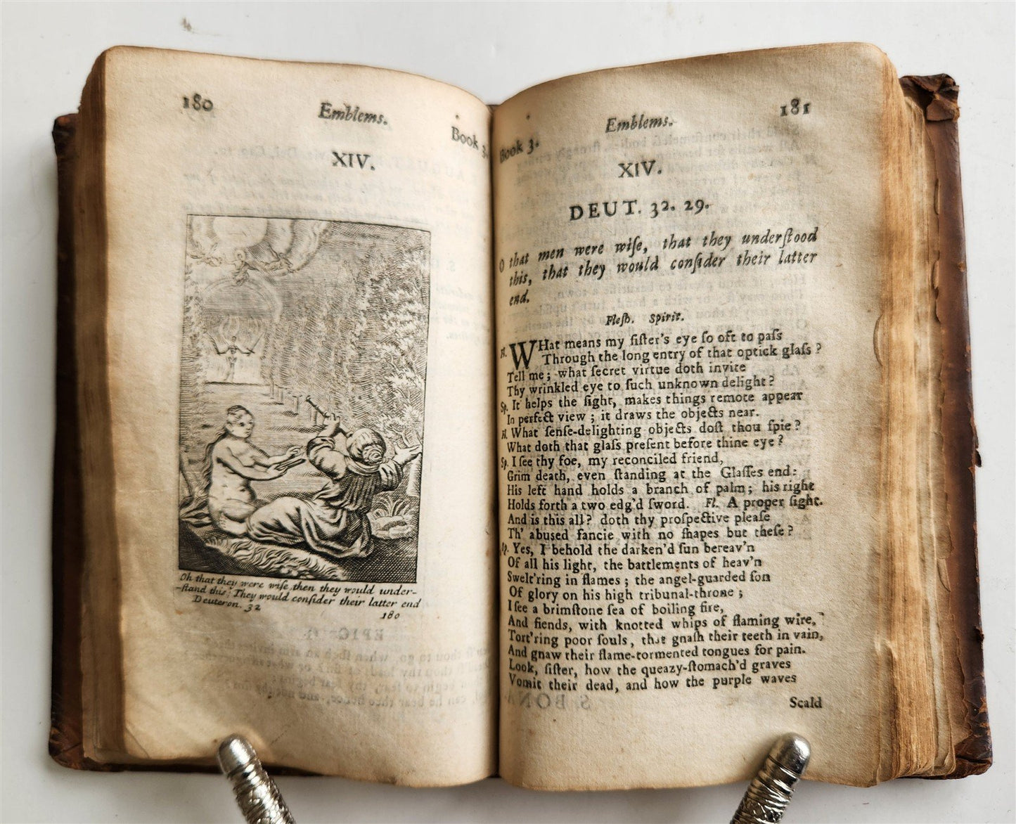 1634 ILLUSTRATED EMBLEM BOOK by Francis Quarles ANTIQUE in ENGLISH