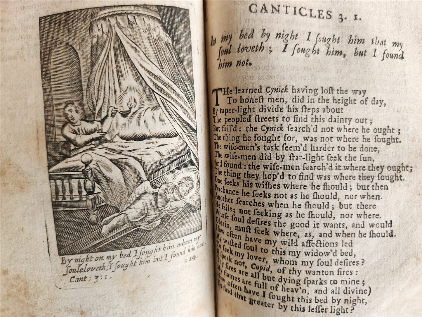1634 ILLUSTRATED EMBLEM BOOK by Francis Quarles ANTIQUE in ENGLISH