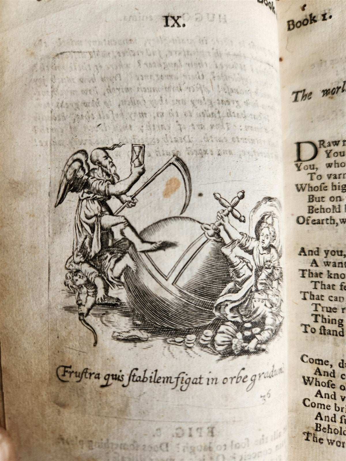 1634 ILLUSTRATED EMBLEM BOOK by Francis Quarles ANTIQUE in ENGLISH