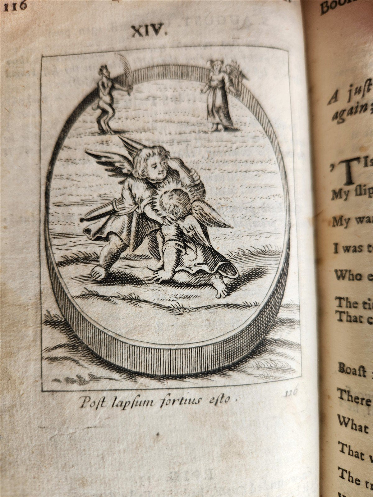 1634 ILLUSTRATED EMBLEM BOOK by Francis Quarles ANTIQUE in ENGLISH