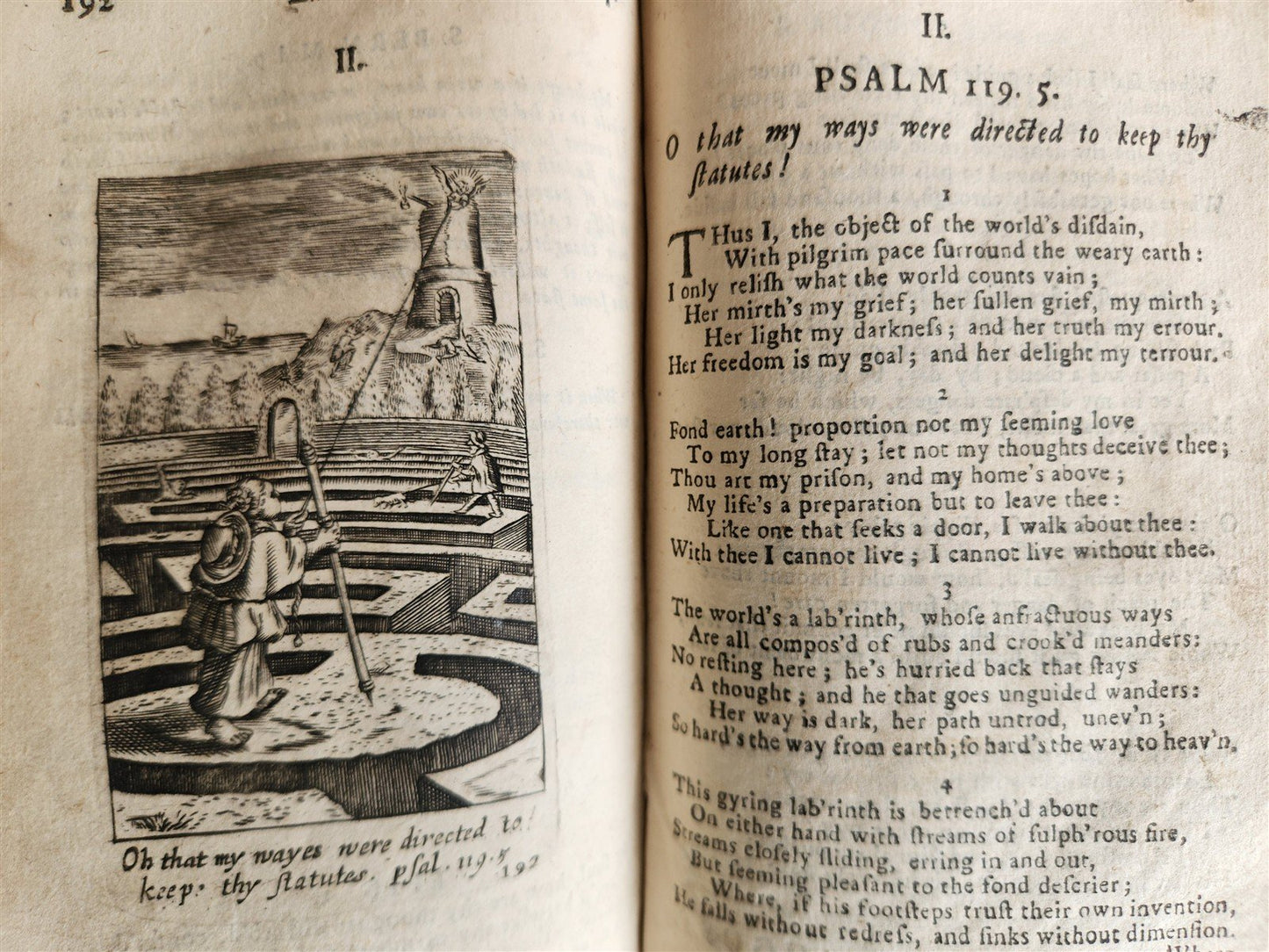 1634 ILLUSTRATED EMBLEM BOOK by Francis Quarles ANTIQUE in ENGLISH