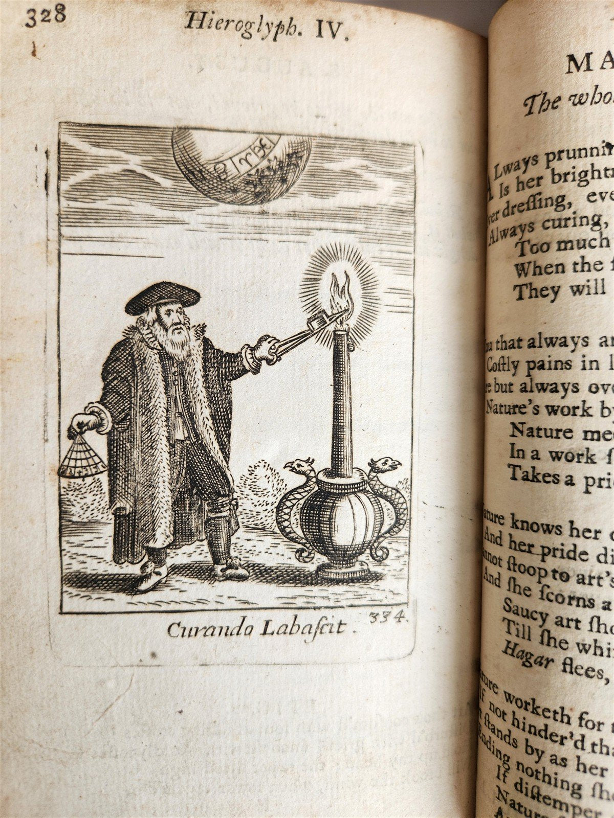 1736 ILLUSTRATED EMBLEM BOOK by Francis Quarles ANTIQUE in ENGLISH