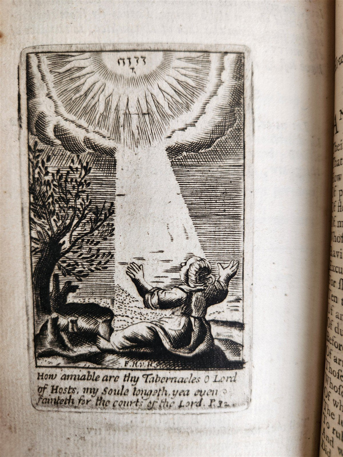 1736 ILLUSTRATED EMBLEM BOOK by Francis Quarles ANTIQUE in ENGLISH