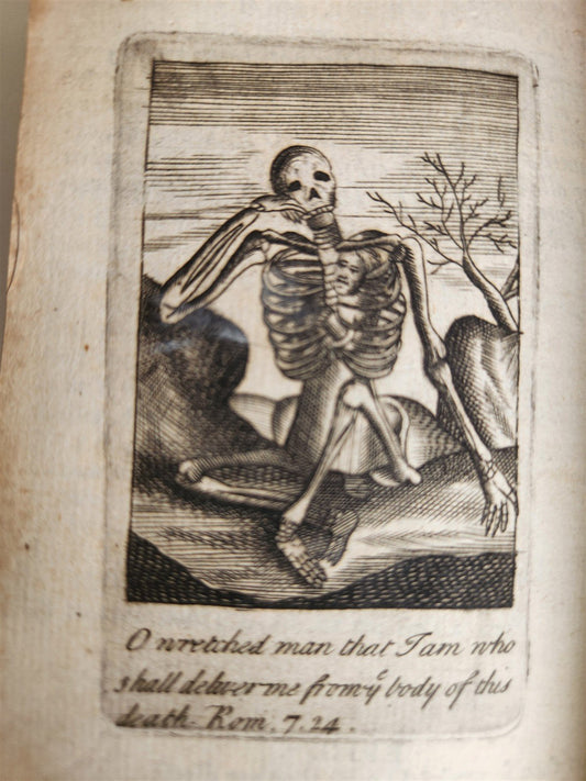 1736 ILLUSTRATED EMBLEM BOOK by Francis Quarles ANTIQUE in ENGLISH