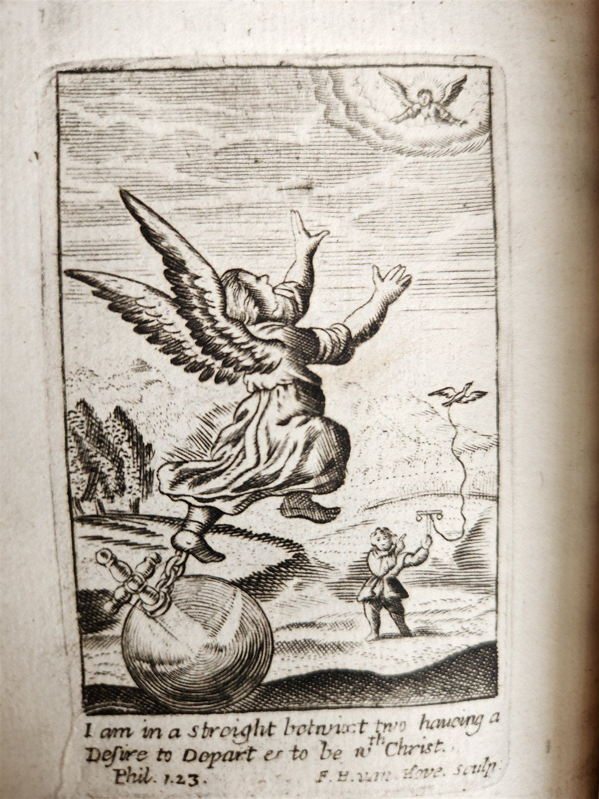 1736 ILLUSTRATED EMBLEM BOOK by Francis Quarles ANTIQUE in ENGLISH