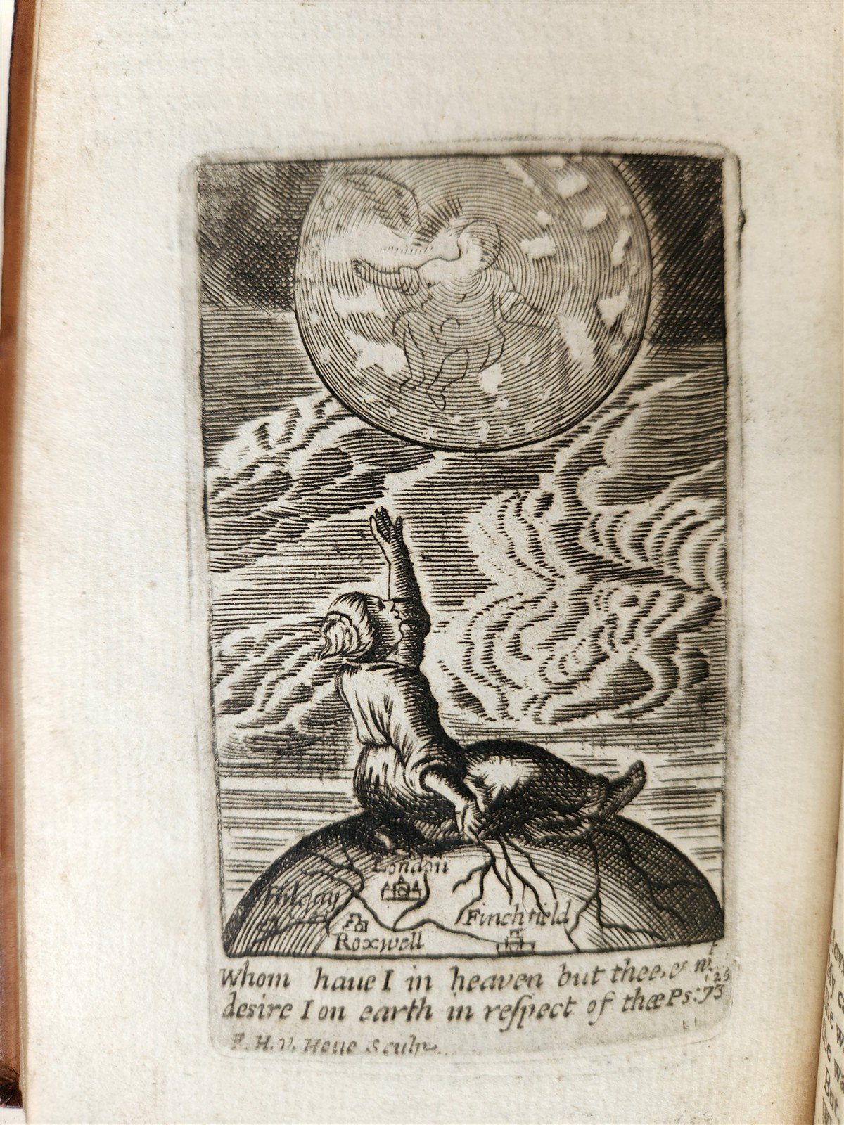 1736 ILLUSTRATED EMBLEM BOOK by Francis Quarles ANTIQUE in ENGLISH