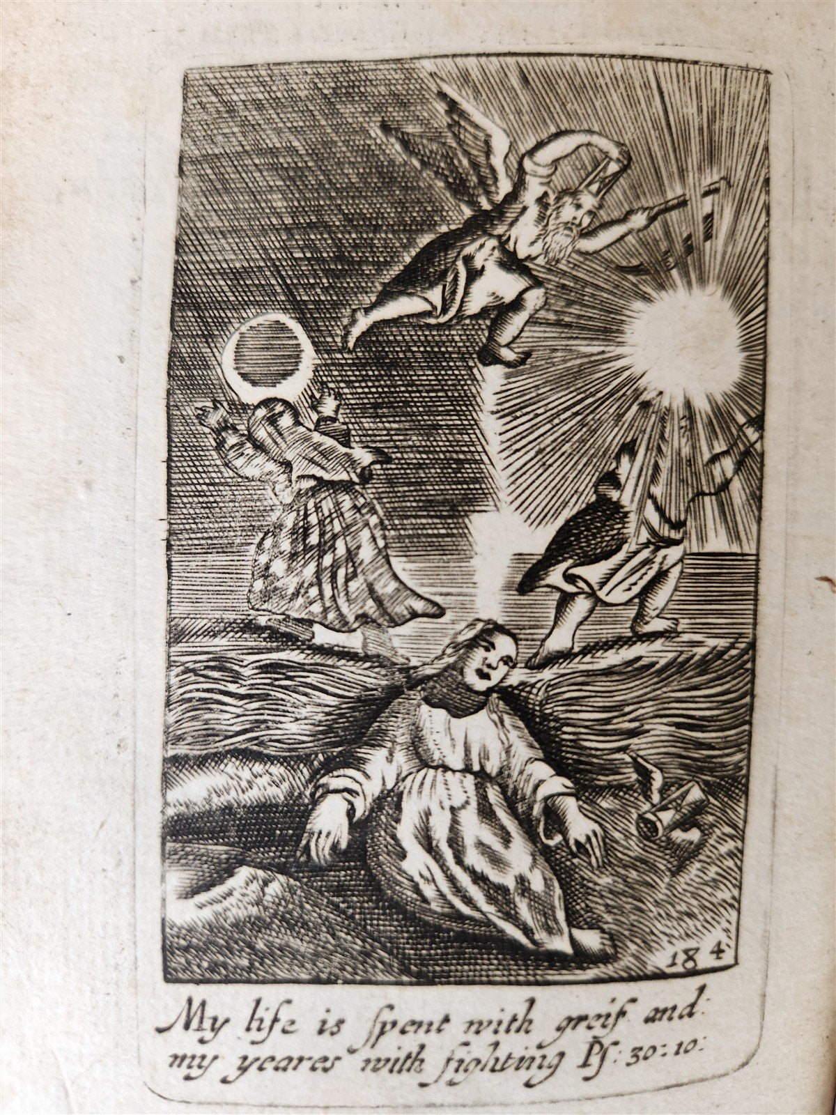 1736 ILLUSTRATED EMBLEM BOOK by Francis Quarles ANTIQUE in ENGLISH