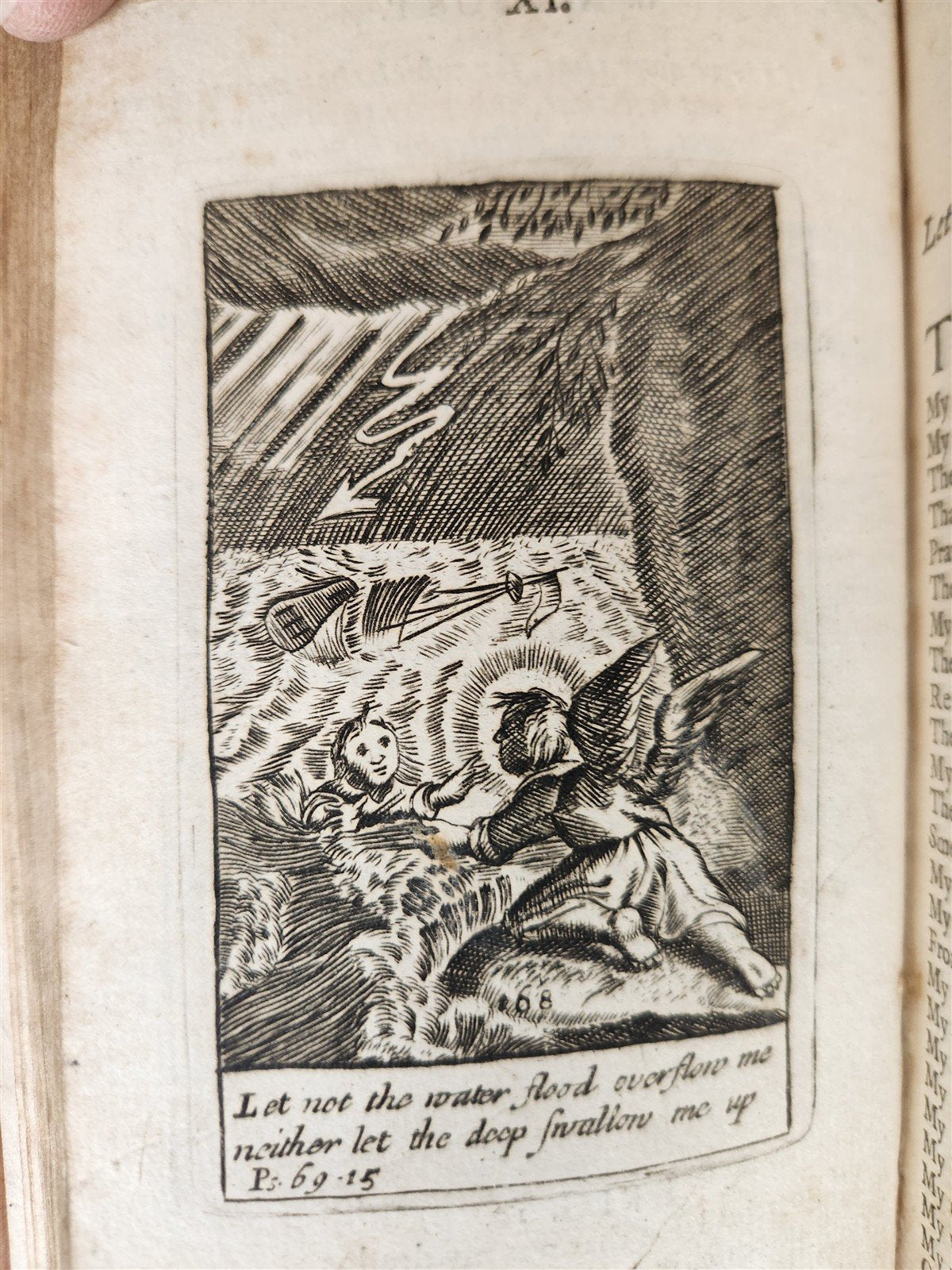 1736 ILLUSTRATED EMBLEM BOOK by Francis Quarles ANTIQUE in ENGLISH