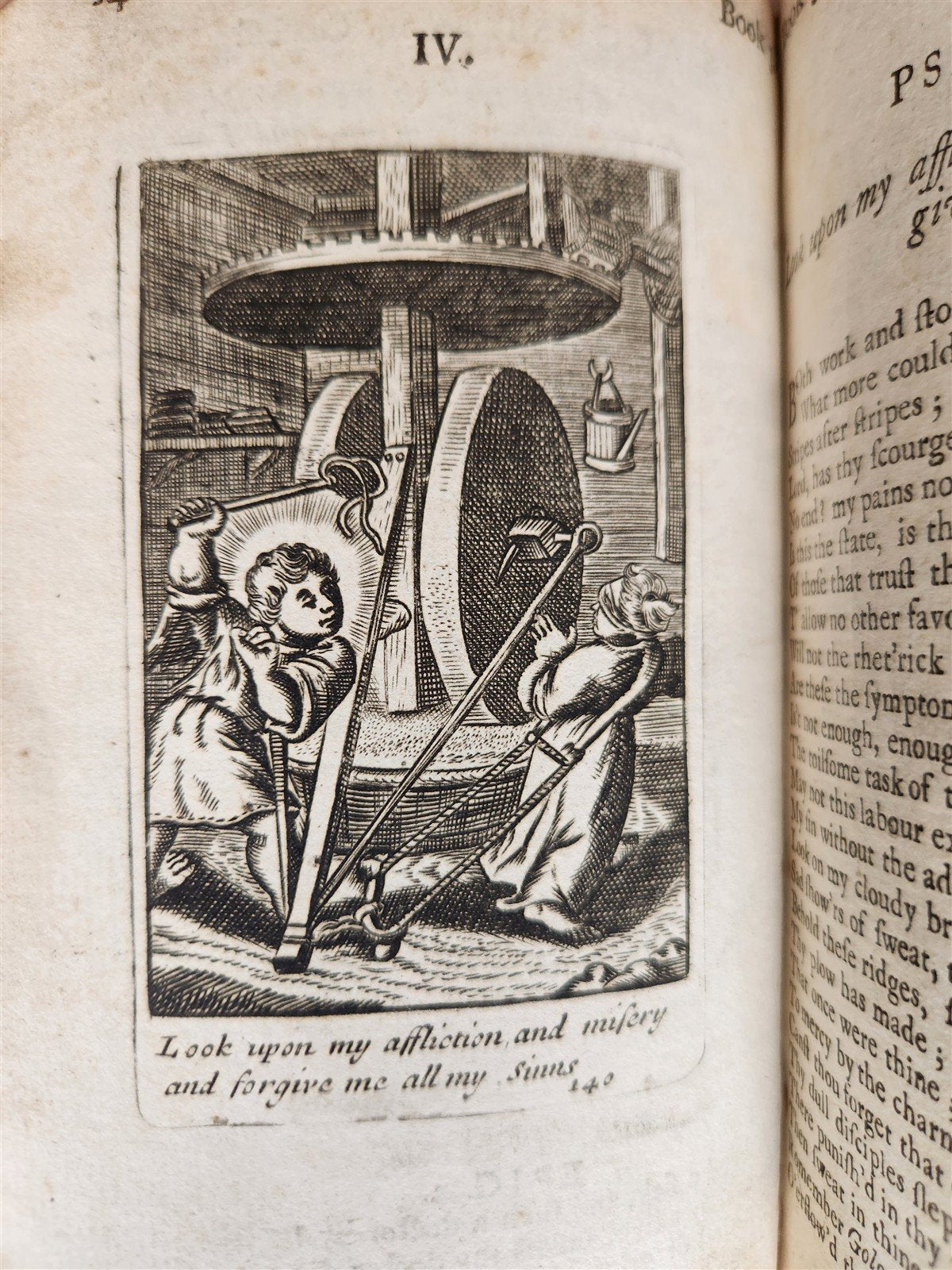 1736 ILLUSTRATED EMBLEM BOOK by Francis Quarles ANTIQUE in ENGLISH