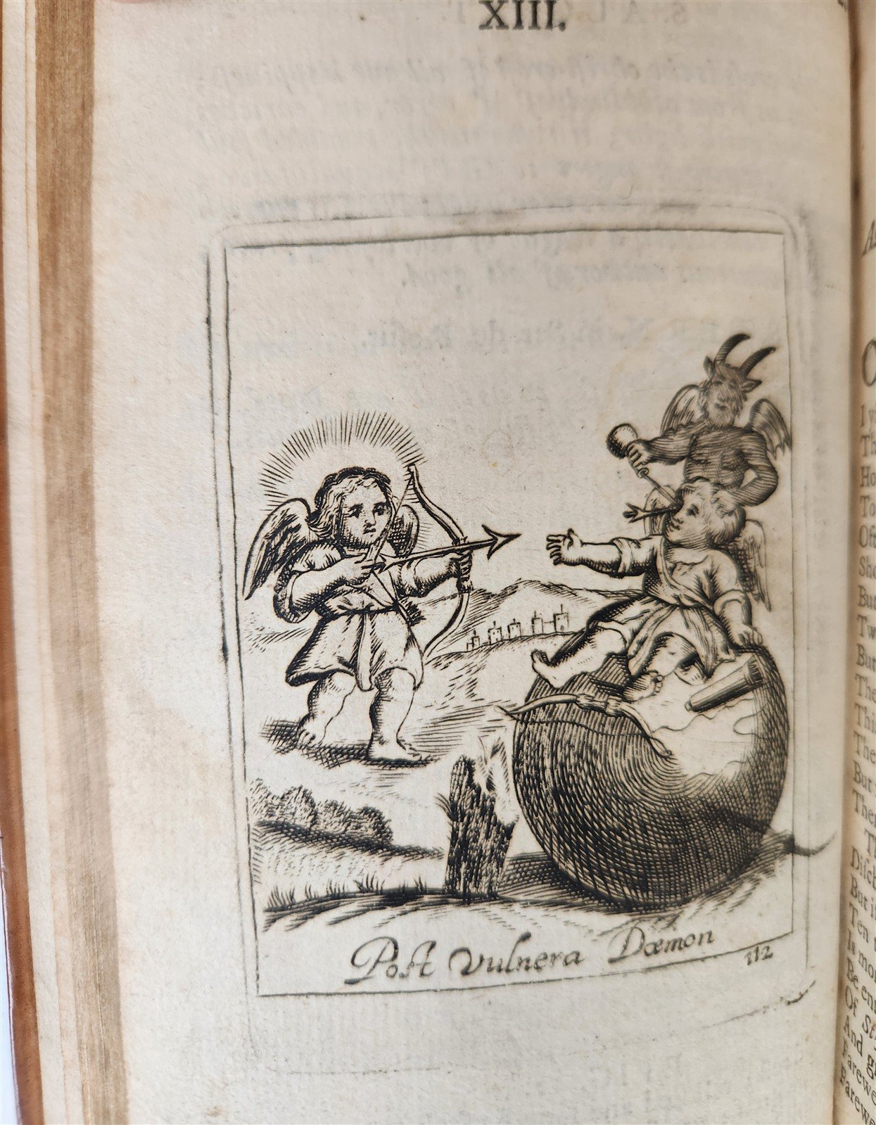 1736 ILLUSTRATED EMBLEM BOOK by Francis Quarles ANTIQUE in ENGLISH