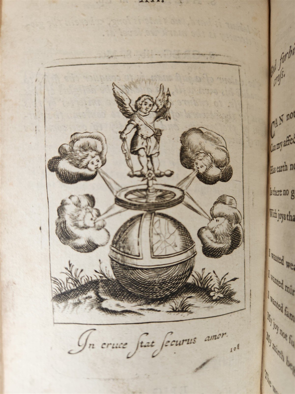 1736 ILLUSTRATED EMBLEM BOOK by Francis Quarles ANTIQUE in ENGLISH