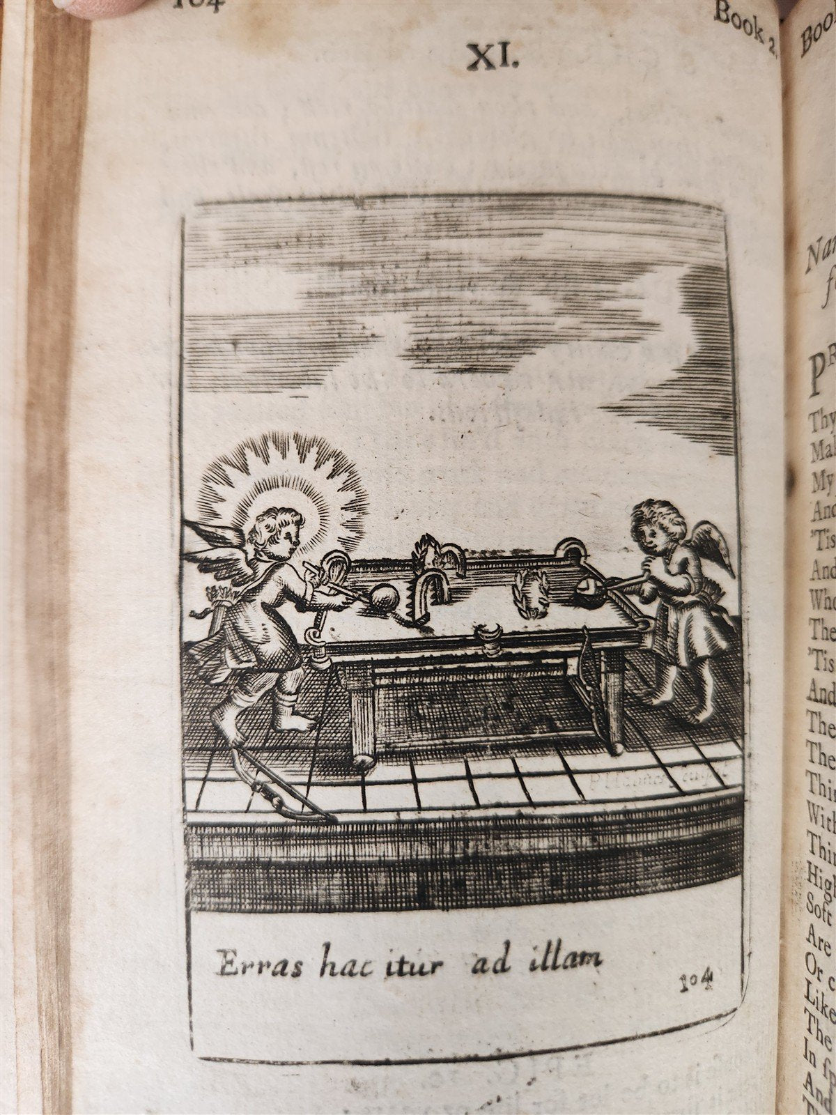 1736 ILLUSTRATED EMBLEM BOOK by Francis Quarles ANTIQUE in ENGLISH