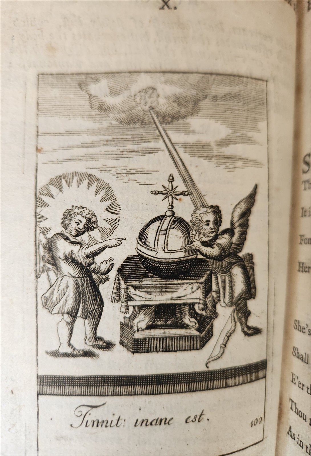 1736 ILLUSTRATED EMBLEM BOOK by Francis Quarles ANTIQUE in ENGLISH