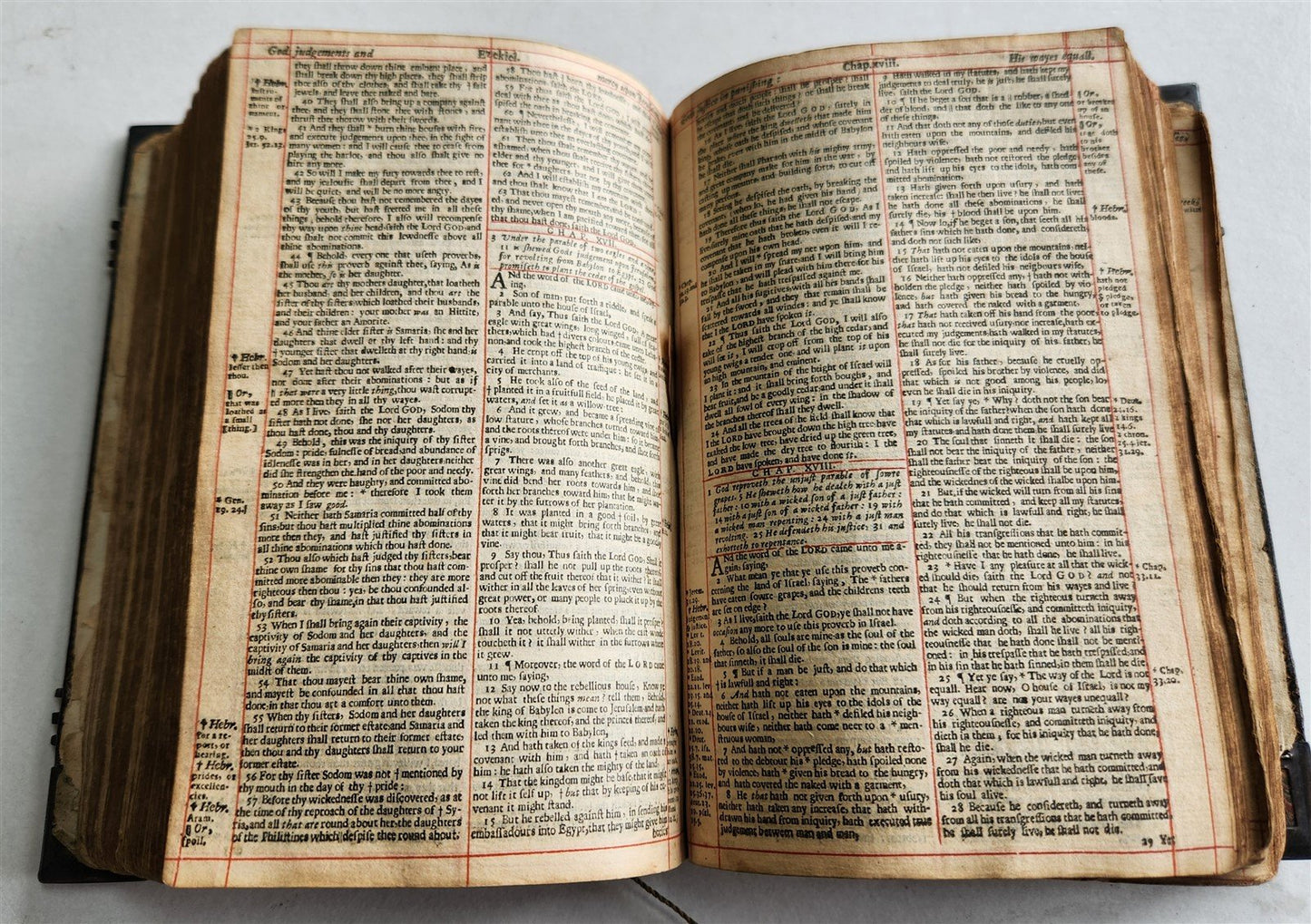1650 BIBLE in ENGLISH antique FINE ORIGINAL BINDING w/ SILVER CORNER PIECES