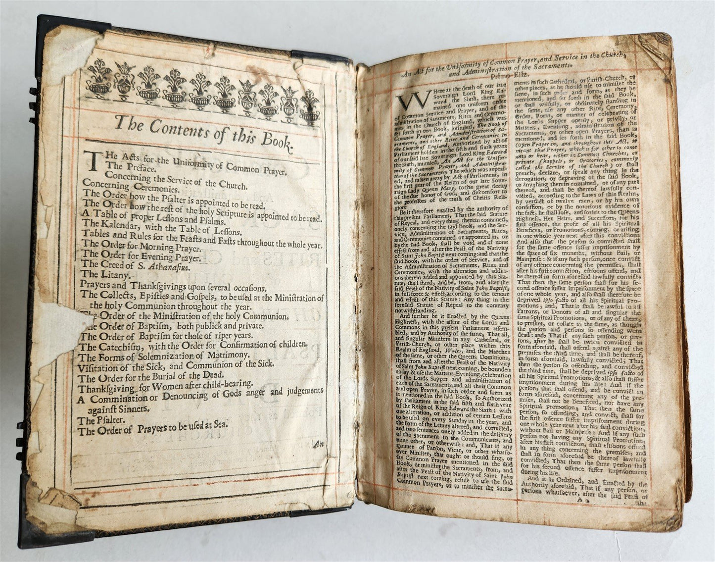 1650 BIBLE in ENGLISH antique FINE ORIGINAL BINDING w/ SILVER CORNER PIECES