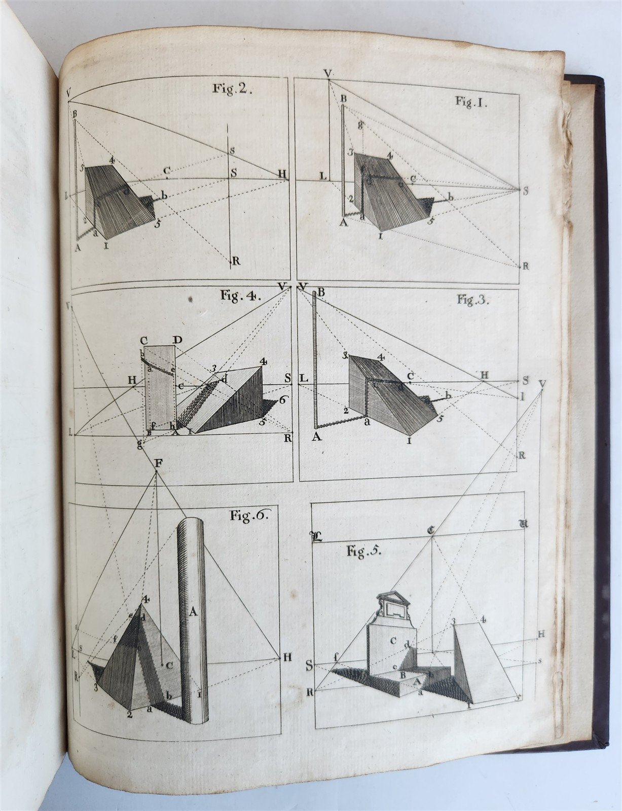 1754 ART of PERSPECTIVE & DESIGN by Joshua Kirby antique ILLUSTRATED w/51 PLATES
