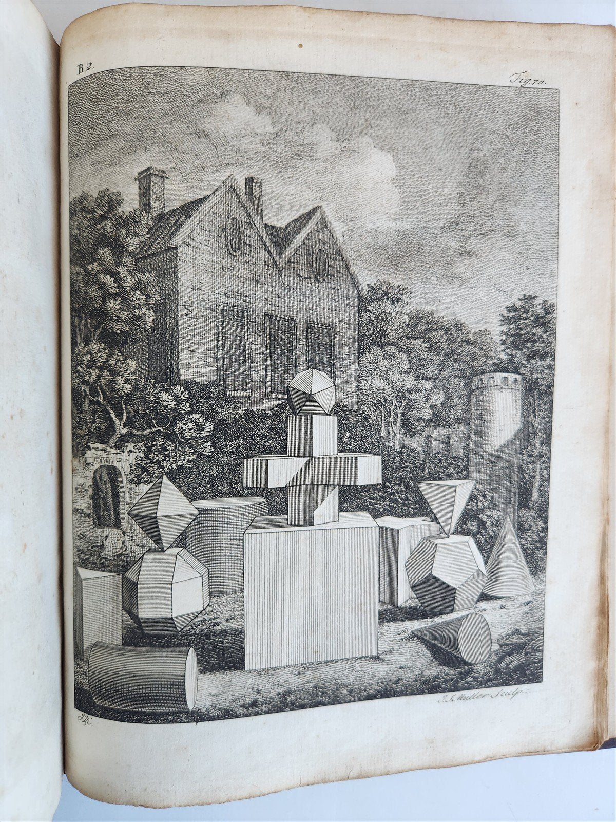 1754 ART of PERSPECTIVE & DESIGN by Joshua Kirby antique ILLUSTRATED w/51 PLATES