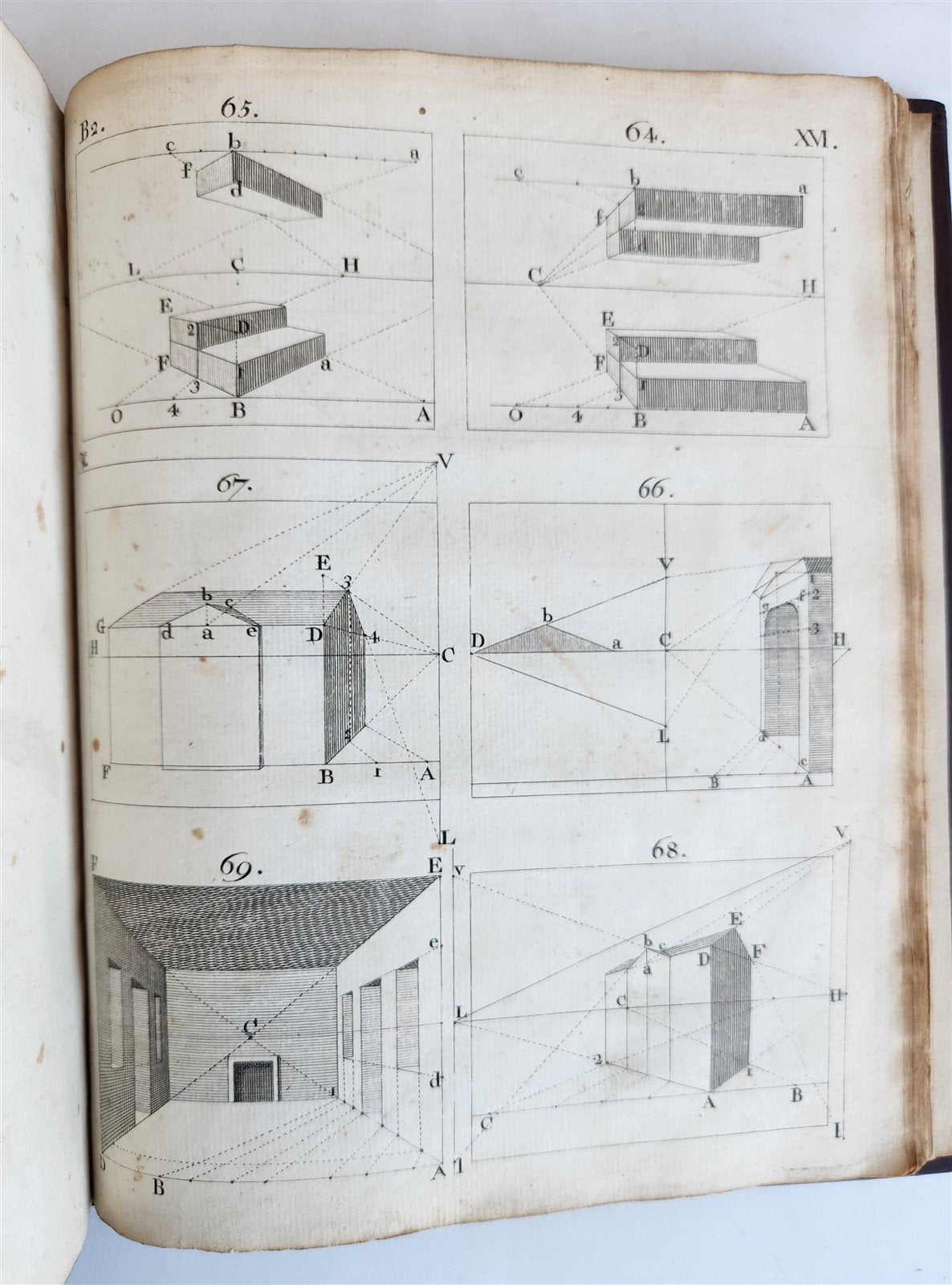 1754 ART of PERSPECTIVE & DESIGN by Joshua Kirby antique ILLUSTRATED w/51 PLATES