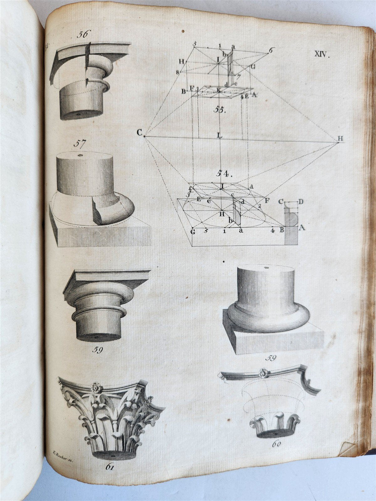 1754 ART of PERSPECTIVE & DESIGN by Joshua Kirby antique ILLUSTRATED w/51 PLATES