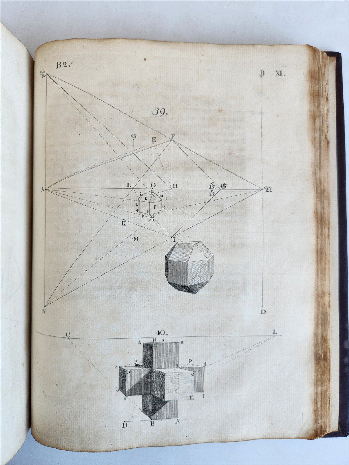 1754 ART of PERSPECTIVE & DESIGN by Joshua Kirby antique ILLUSTRATED w/51 PLATES