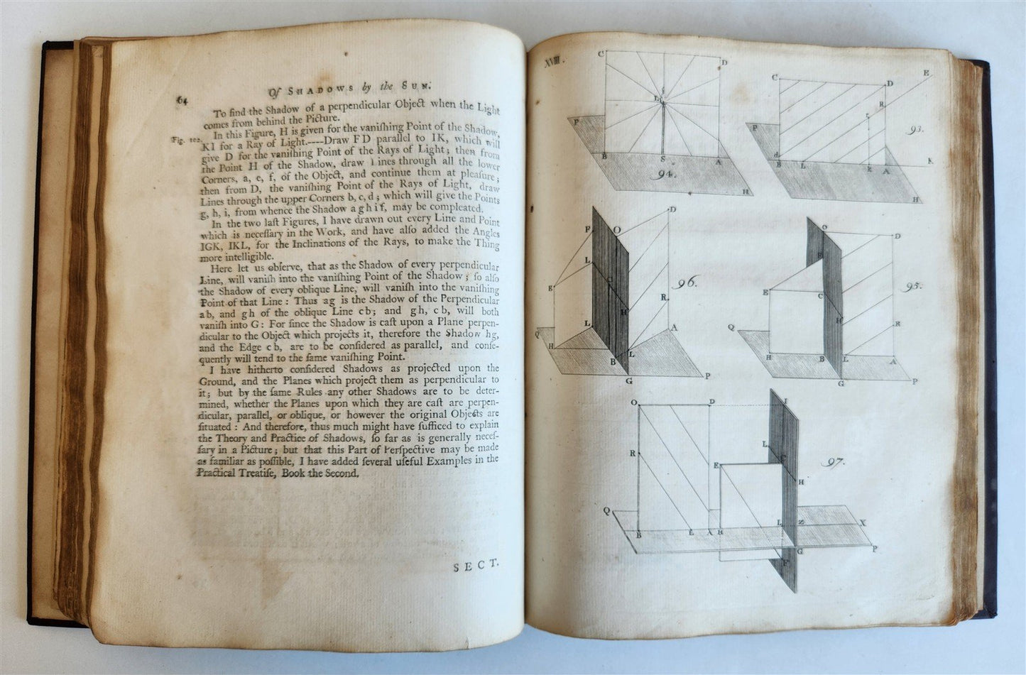 1754 ART of PERSPECTIVE & DESIGN by Joshua Kirby antique ILLUSTRATED w/51 PLATES