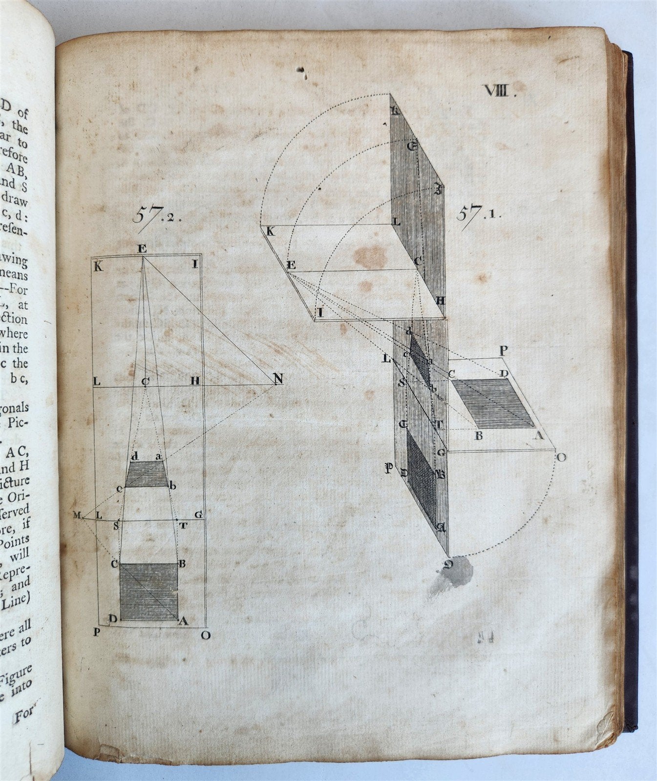 1754 ART of PERSPECTIVE & DESIGN by Joshua Kirby antique ILLUSTRATED w/51 PLATES