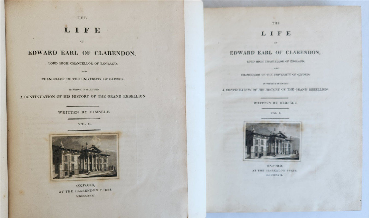 1817 Life of Edward Earl of Clarendon 2 VOLUMES antique