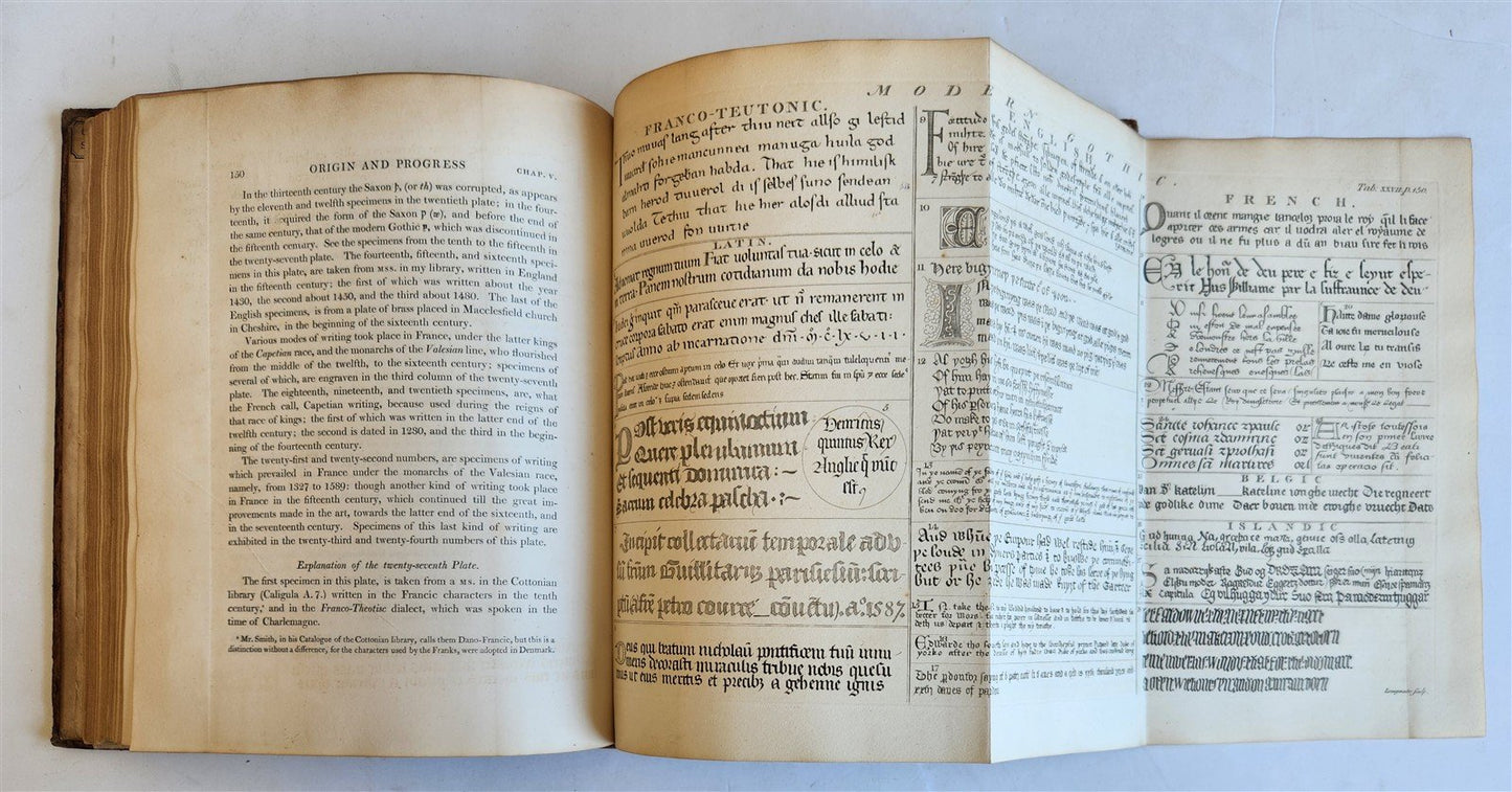 1803 Origin and Progress of Writing by THOMAS ASTLE antique ILLUSTRATED