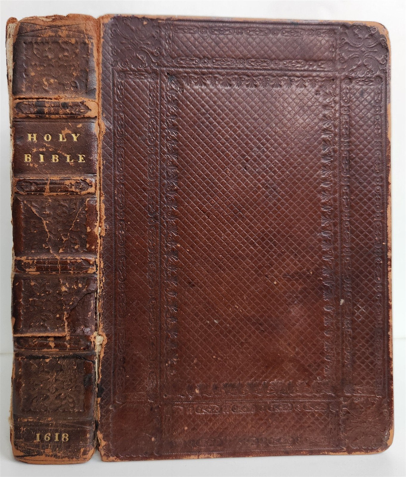 1618 BIBLE in ENGLISH antique OLD & NEW TESTAMENT by Bonham Norton and John Bill