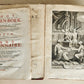 1743 DUTCH FRENCH DICTIONARY antique 2 FOLIO VOLUMES 18th CENTURY