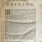 1743 DUTCH FRENCH DICTIONARY antique 2 FOLIO VOLUMES 18th CENTURY