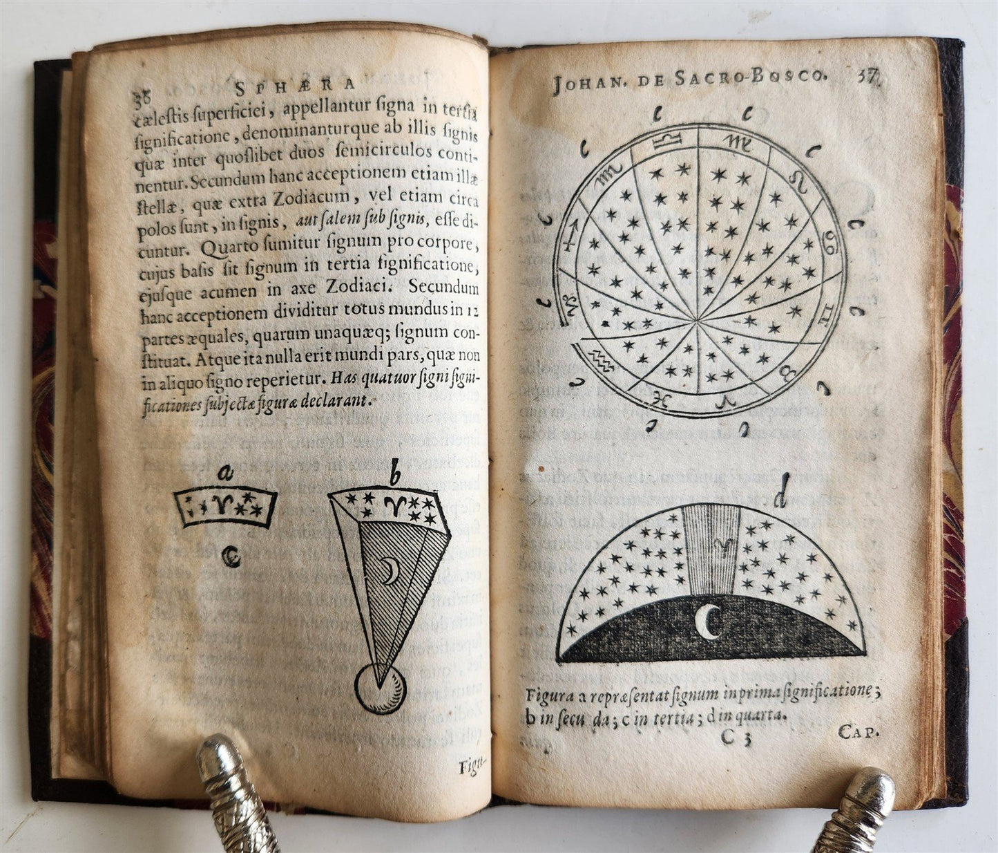 1656 SPHAERA by IOHANNES SACROBOSCO antique ILLUSTRATED astronomy