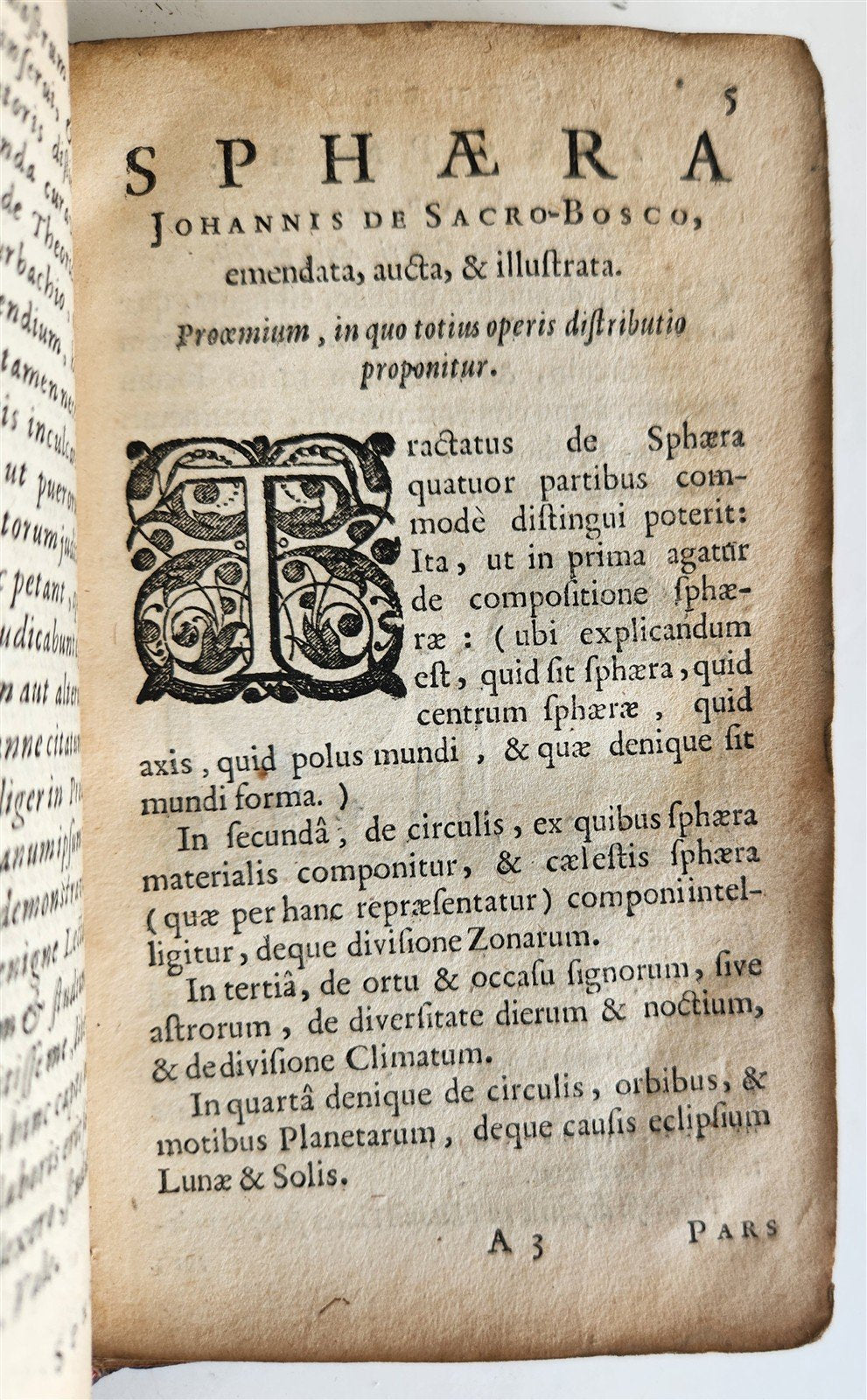 1656 SPHAERA by IOHANNES SACROBOSCO antique ILLUSTRATED astronomy