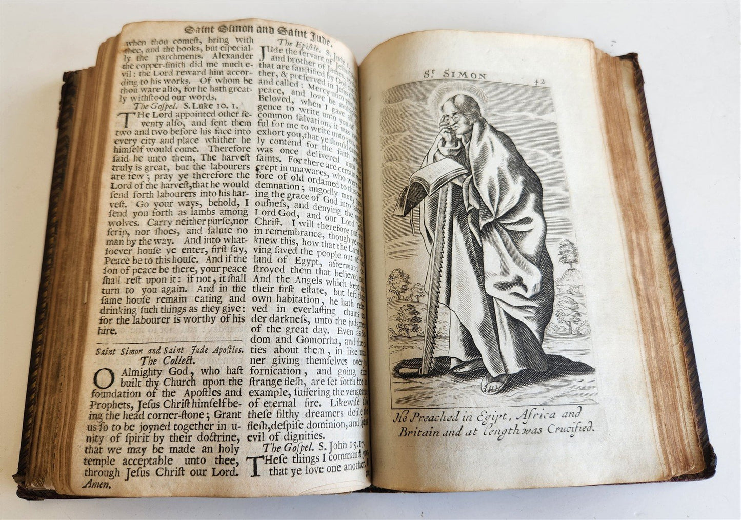 1680 BOOK OF COMMON PRAYER fully illustrated ANTIQUE in ENGLISH