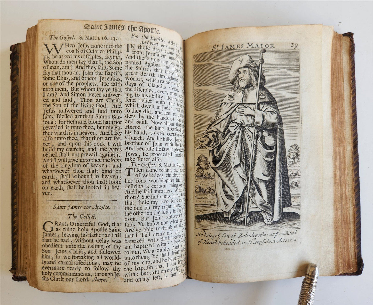 1680 BOOK OF COMMON PRAYER fully illustrated ANTIQUE in ENGLISH