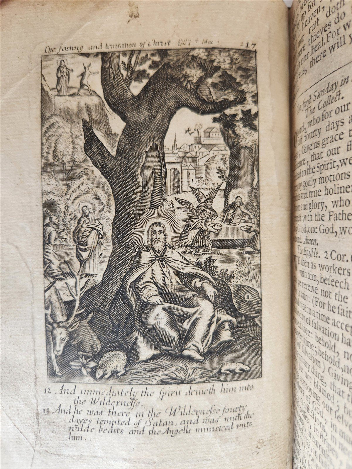 1680 BOOK OF COMMON PRAYER fully illustrated ANTIQUE in ENGLISH