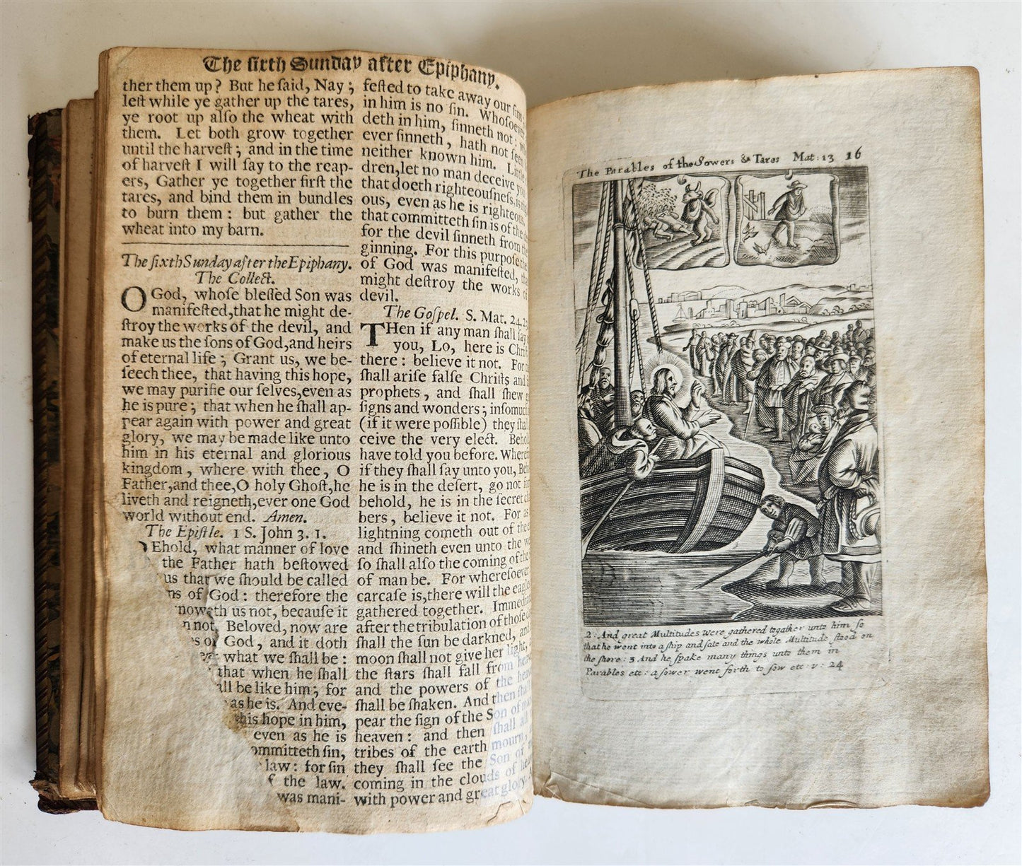 1680 BOOK OF COMMON PRAYER fully illustrated ANTIQUE in ENGLISH