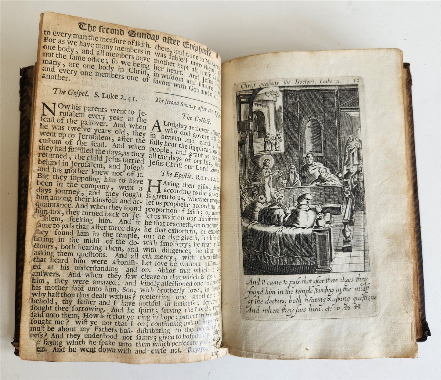 1680 BOOK OF COMMON PRAYER fully illustrated ANTIQUE in ENGLISH